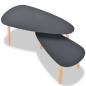Preview: 2-tlg. Couchtisch-Set Massivholz Kiefer Schwarz