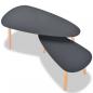 Preview: 2-tlg. Couchtisch-Set Massivholz Kiefer Schwarz