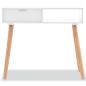 Preview: Konsolentisch Kiefernholz Massiv 80 x 30 x 72 cm Weiß