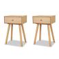 Preview: Nachttische 2 Stk. Massivholz Kiefer 40x30x61 cm Braun