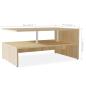 Preview: Couchtisch Holzwerkstoff 90x59x42 cm Eiche