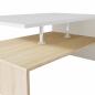 Preview: Couchtisch Holzwerkstoff 90x59x42 cm Eiche und Weiß