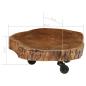 Preview: Couchtisch Massivholz Akazie 60x55x25 cm