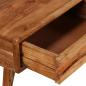 Preview: Couchtisch Massivholz mit Schublade Geschnitzt 100 x 50 x 40 cm