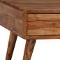 Preview: Couchtisch Massivholz mit Schublade Geschnitzt 100 x 50 x 40 cm