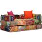 Preview: 2-Sitzer Modularer Pouf Patchwork Stoff