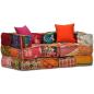 Preview: 2-Sitzer Modularer Pouf Patchwork Stoff