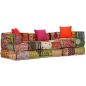 Preview: 3-Sitzer Modularer Pouf Patchwork Stoff 