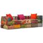 Preview: 3-Sitzer Modularer Pouf Patchwork Stoff 