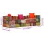 Preview: 3-Sitzer Modularer Pouf Patchwork Stoff 