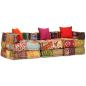 Preview: 3-Sitzer Modularer Pouf Patchwork Stoff 