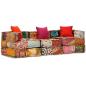Preview: 3-Sitzer Modularer Pouf Patchwork Stoff 