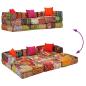 Preview: 3-Sitzer Modularer Pouf Patchwork Stoff 