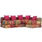 Preview: 4-Sitzer Modularer Pouf Patchwork Stoff 