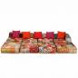 Preview: 4-Sitzer Modularer Pouf Patchwork Stoff 