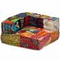 Preview: 4-Sitzer Modularer Pouf Patchwork Stoff 