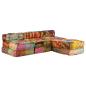 Preview: 3-Sitzer Modularer Pouf Patchwork Stoff 