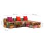 Preview: 3-Sitzer Modularer Pouf Patchwork Stoff 