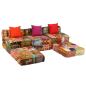Preview: 3-Sitzer Modularer Pouf Patchwork Stoff 