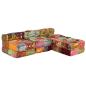 Preview: 3-Sitzer Modularer Pouf Patchwork Stoff 