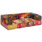 Preview: 2-Sitzer Modularer Pouf Patchwork Stoff 