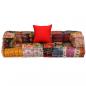 Preview: 2-Sitzer Modularer Pouf Patchwork Stoff 