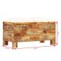 Preview: Sitzbank mit Stauraum Altholz Massiv 80x40x40 cm
