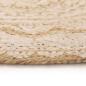 Preview: Teppich Jute Geflochten Bedruckt  90 cm Rund