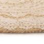 Preview: Teppich Jute Geflochten Bedruckt 120 cm Rund