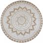 Preview: ARDEBO.de - Teppich Jute Geflochten Bedruckt 150 cm Rund