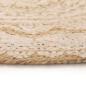 Preview: Teppich Jute Geflochten Bedruckt 150 cm Rund