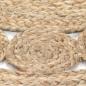 Preview: Teppich Flechtmuster Jute 90 cm Rund