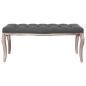 Preview: Bank Leinen Massivholz 110x38x48 cm Dunkelgrau