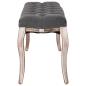 Preview: Bank Leinen Massivholz 110x38x48 cm Dunkelgrau