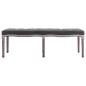 Preview: Bank Leinen Massivholz 150x40x48 cm Dunkelgrau