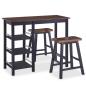 Preview: Bar Set 3 Stück MDF Schwarz