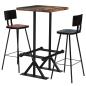Preview: Bar-Set 3-tlg. Altholz Massiv Mehrfarbig