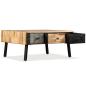 Preview: Couchtisch Recyceltes Massivholz Teak 90x65x40 cm