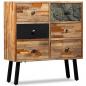 Preview: ARDEBO.de - Beistellschrank mit 6 Schubladen Recyceltes Teakholz 70x30x76cm
