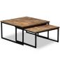 Preview: Satztisch Couchtisch-Set 2-tlg. Recyceltes Teak Massiv