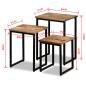Preview: 3-tlg. Satztisch-Set Recyceltes Massivholz Teak