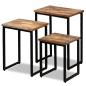 Preview: 3-tlg. Satztisch-Set Recyceltes Massivholz Teak