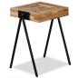 Preview: Beistelltisch Recyceltes Massivholz Teak