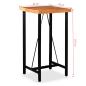 Preview: Bartisch Akazie Massivholz 60 x 60 x 107 cm