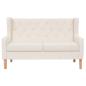 Preview: 2-Sitzer Sofa Stoff Cremeweiß