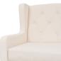 Preview: 2-Sitzer Sofa Stoff Cremeweiß