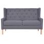 Preview: Sofa 2-Sitzer Stoff Grau