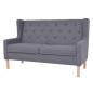 Preview: Sofa 2-Sitzer Stoff Grau
