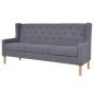 Preview: 3-Sitzer Sofa Stoff Grau