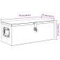 Preview: Aufbewahrungsbox Schwarz 70x31x27 cm Aluminium